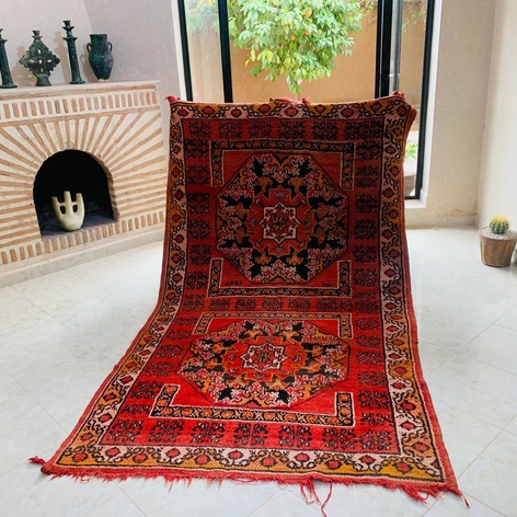 Selling: Handmade Moroccan Carpet Rug Boujaad 1098