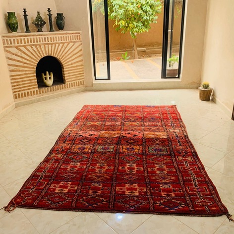 Selling: Handmade Moroccan Carpet Rug Boujaad 1102