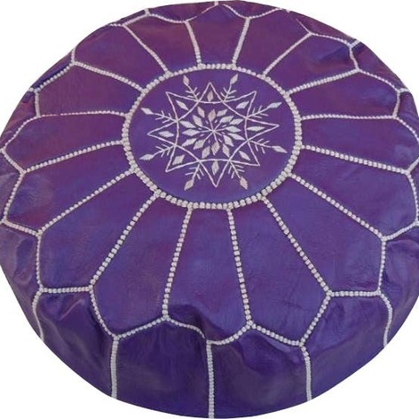 Selling: Handmade Moroccan Leather Poufs 50 X 30 Cm