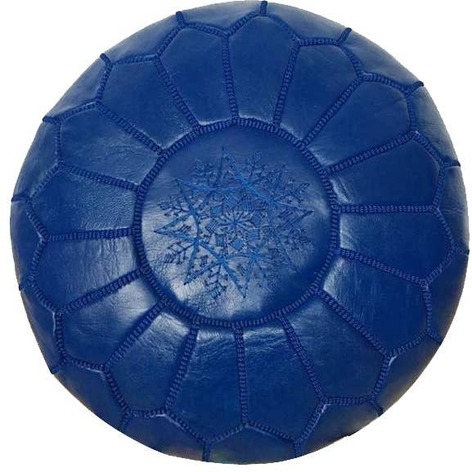 Selling: Handmade Moroccan Leather Poufs 50 X 30 Cm