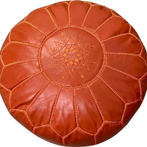 Selling: Handmade Moroccan Leather Poufs 50 X 30 Cm