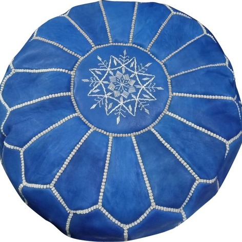 Selling: Handmade Moroccan Leather Poufs 50 X 30 Cm