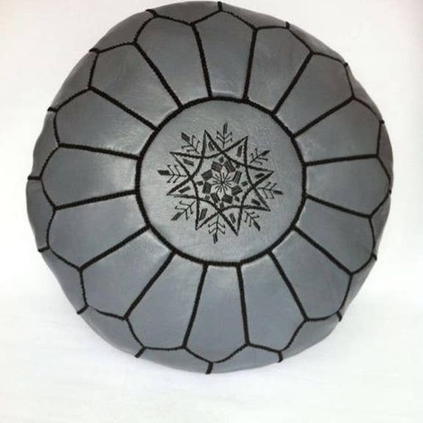 Selling: Handmade Moroccan Leather Poufs 50 X 30 Cm