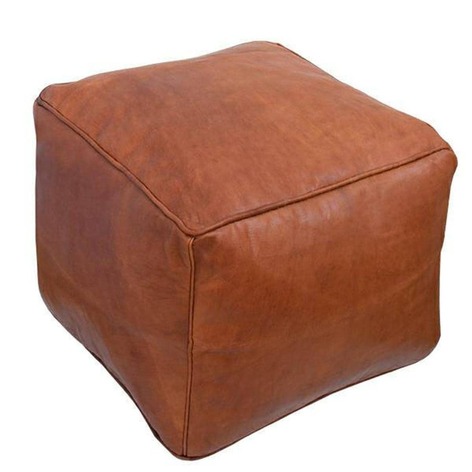Selling: Handmade Moroccan Leather Square Poufs 50 X 35 Cm